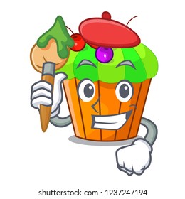 Artist cupcake shape cartoon the delicious one