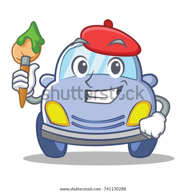 Artist cute car character\
cartoon