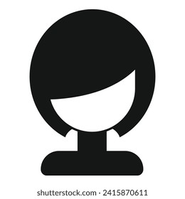 Artist cute wig icon simple vector. Female fashion style. Head attractive