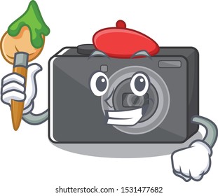 Artist digital camera in the cartoon shape