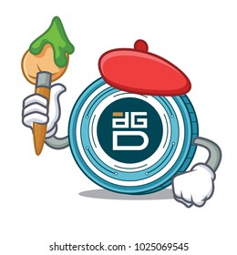 Artist DigixDAO coin character cartoon