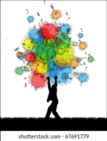 artist drawing magic