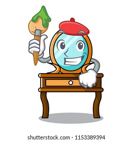 Artist dressing table character cartoon