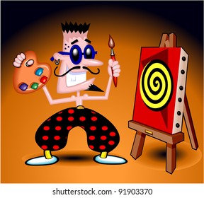 Artist and Easel