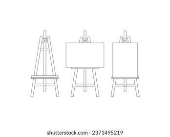 Wooden Painting Easel Floral Picture Easel Stock Vector (Royalty Free)  439330798