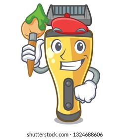 Artist electric shaver in the a character