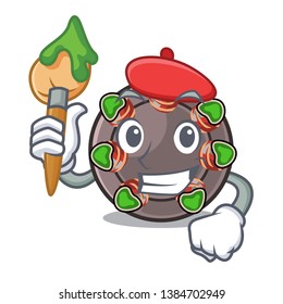 Artist escargot isolated with in the mascot