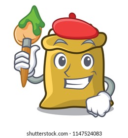 Artist flour character cartoon style
