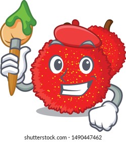 Artist fresh bayberry fruit in mascot basket