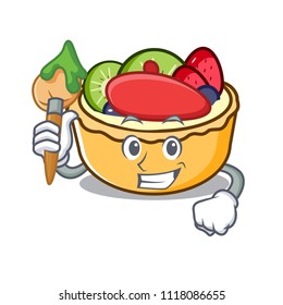 Artist fruit tart character cartoon