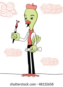 Artist Green Bird