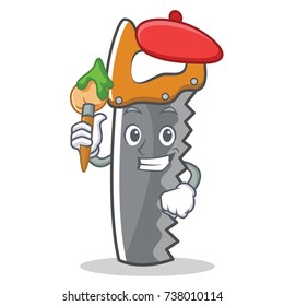 Artist hand saw character cartoon