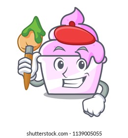 Artist ice cream paper cup character cartoon