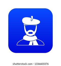 Artist icon digital blue for any design isolated on white vector illustration