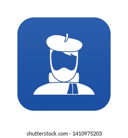 Artist icon digital blue for any design isolated on white vector illustration
