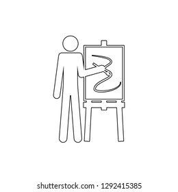 artist icon. Element of cyber security for mobile concept and web apps icon. Thin line icon for website design and development, app development
