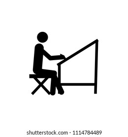 artist icon. Element of people at work icon for mobile concept and web apps. Detailed artist icon can be used for web and mobile on white background