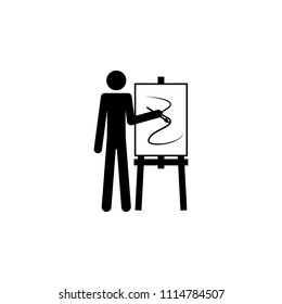artist icon. Element of people at work icon for mobile concept and web apps. Detailed artist icon can be used for web and mobile on white background