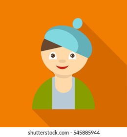 Artist icon. Flat illustration of artist vector icon for web