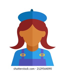 Artist icon illustration. Vector artist. Artist avatar