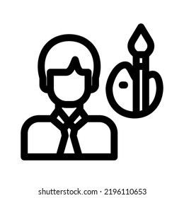 artist icon or logo isolated sign symbol vector illustration - high quality black style vector icons

