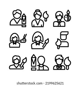 artist icon or logo isolated sign symbol vector illustration - Collection of high quality black style vector icons
