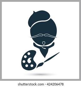 Artist icon on the background