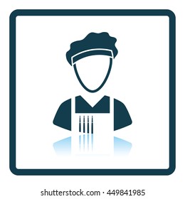 Artist icon. Shadow reflection design. Vector illustration.