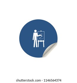 artist icon in sticker style. One of people in work collection icon can be used for UI/UX 