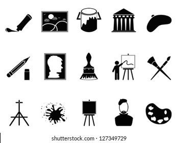 artist icons set