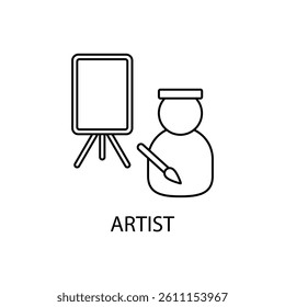 artist icons  symbol vector elements for infographic web