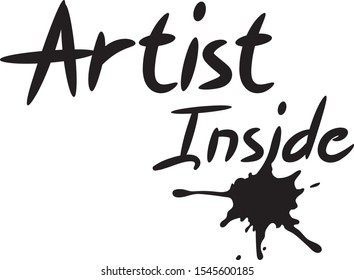 Artist inside art -  design 