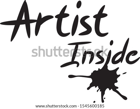 Artist inside art -  design 