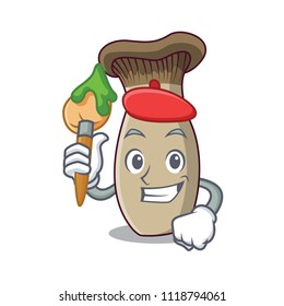 Artist king trumpet mushroom character cartoon