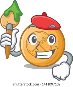 Artist lacrosse ball isolated with the character
