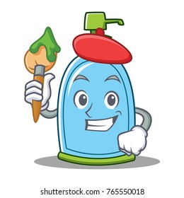 Artist liquid soap character cartoon