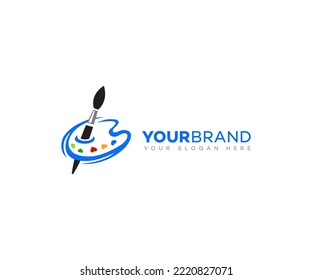 Künstlerlogo, Vektorlogo-Vorlage, Vektordesign Künstlerlogo, Malerlogotype