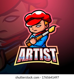 Artist mascot esport logo design