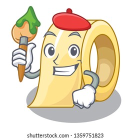 Artist masking tape in the shape characters