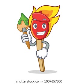 Artist match stick character cartoon