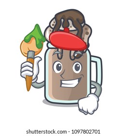 Artist milkshake character cartoon style