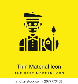 Artist minimal bright yellow material icon