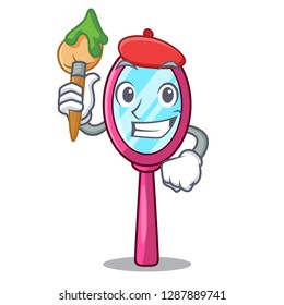 Artist mirror in the cartoon shape funny