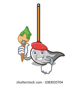 Artist mop character cartoon style