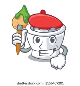 Artist mortar character cartoon style