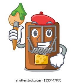 Artist mousetrap in the a character shape
