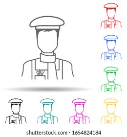 artist multi color style icon. Simple glyph, flat vector of proffecions icons for ui and ux, website or mobile application