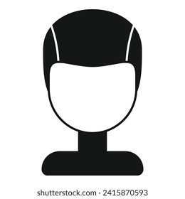 Artist new wig icon simple vector. Model locks head. Face fashion