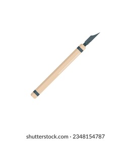 Artist nib icon flat vector. Tool ink. Writing pencil isolated