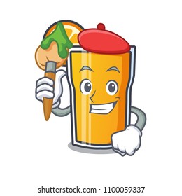 Artist orange juice character cartoon
